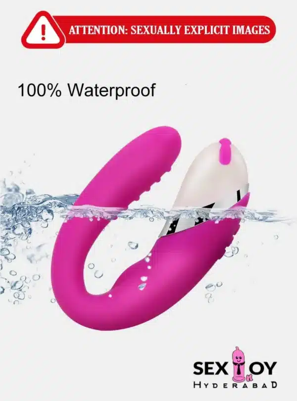 Dive into pleasure with U Shape 12 Speed Pink Dual Waterproof Vibrator - Your Ultimate Companion