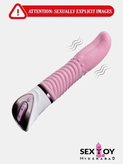 10-Mode USB Rechargeable Tongue Vibrator designed for intense pleasure, showcasing its sleek and ergonomic design.