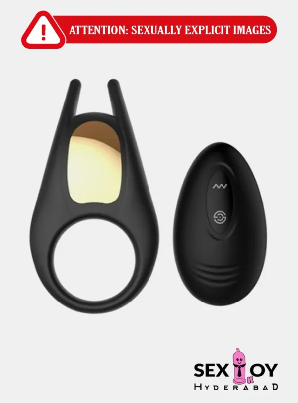 Lucas Vibrating Cockring featuring LED lights and 10 vibration modes, designed for enhanced pleasure and intimacy.