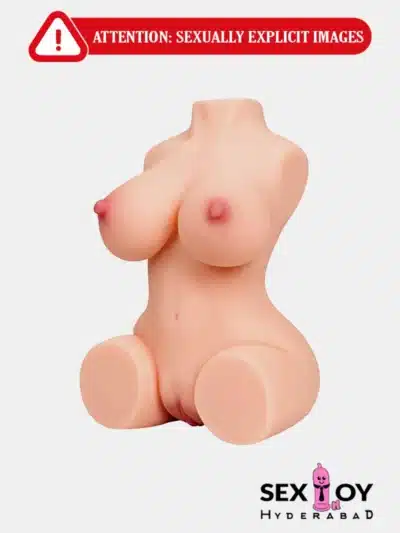 Realistic Sex Doll Torso Male Masturbator showcasing its lifelike design and dual channels.