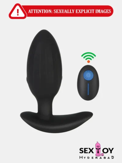 Seductive Wireless Remote Control Anal Plug displaying its sleek design and remote control features.