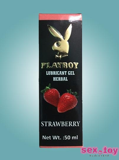 Playboy Lubricant Water Based Gel Strawberry Flavoured - sextoyinhyderabad.com